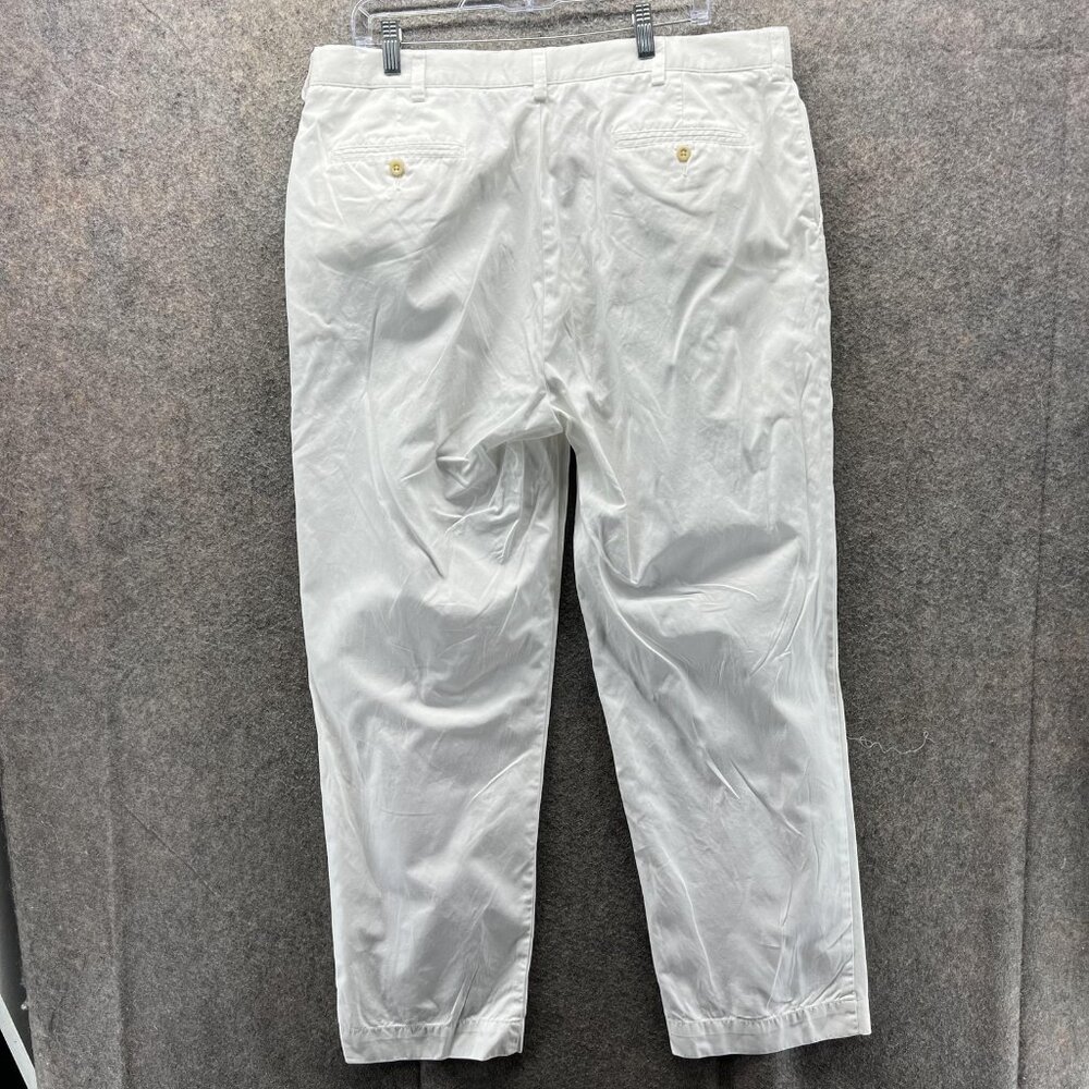 Vintage Polo Ralph Lauren Pants Mens 38x30 White Chino Straight Prospect 90s - Picture 2 of 10